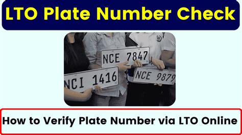 lto betcity|LTO Plate Number Check: How to Verify Plate Number via LTO Online.